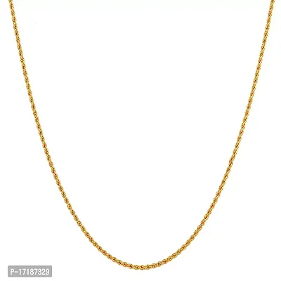 COLOUR OUR DREAMS Golden Chain For Boys Gold Plated Necklace Chain For Men Women Girls Fashion Jewellery Anniversary Gift Love Gifts
