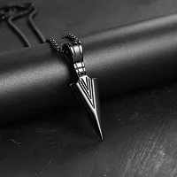COLOUR OUR DREAMS Men's Fashion Jewellery Solid Spear Point Arrowhead Pendant Necklace With Chain For Boys and Men PD1000875-thumb4