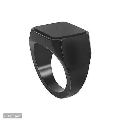 COLOUR OUR DREAMS Trending Black and Silver Finger RIng For Boys and Men Combo | Ring Combo For Men | Gift For Men and Boys-thumb2
