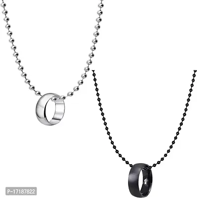 COLOUR OUR DREAMS Men's Jewellery Fusion Ring Pendant with Ball Chain For Boys and Men PD1000873-thumb0