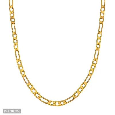 COLOUR OUR DREAMS Exclusive Gold Chain For Boys Sachin Design 1 Gram 20 Inches Gold Plated Thin Necklace Chain For Men Boys Golden Chain-thumb0