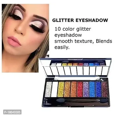 10 Color Glitter Eyeshadow Palette Glitter Eyeshadow Palette Glitter Powder Eyeshadow Palette Color Glitter  Multicolor Shimmery Finish