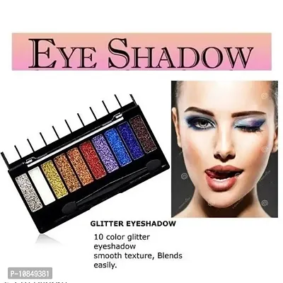 10 Color Glitter Eyeshadow Palette Glitter Eyeshadow Palette Glitter Powder Eyeshadow Palette Color Glitter  Multicolor Shimmery Finish