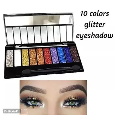 10 Color Glitter Eyeshadow Palette Glitter Eyeshadow Palette Glitter Powder Eyeshadow Palette Color Glitter  Multicolor Shimmery Finish