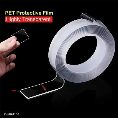 Double Sided Tape Heavy Duty   Multipurpose Removable Traceless Mounting Adhesive Tape for Walls Strong Sticky Strips Grip Tape tap  pack of 1