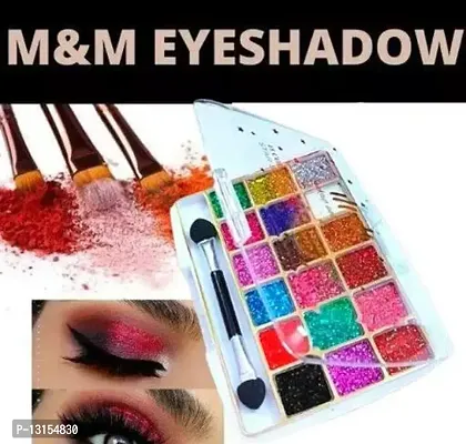 Smudge Proof Eye Shadow | Smokey Eye, Glamorous Eye Makeup MM 18 Colour Glitter Eyeshadow Palette Highly Pigmented Shades Pack Of 1-thumb0