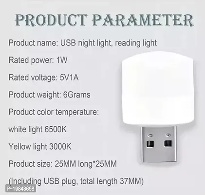 Usb Mini Led Night Light Cool White Usb-Pack Of 2 Led Lightnbsp;-thumb3