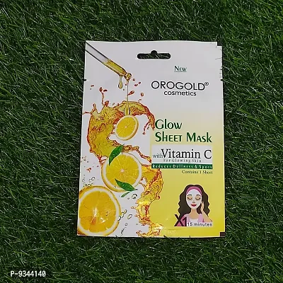 Orogold Face Sheet Mask With Vitamin-C For Glowing Skin ( Pack Of 1 ) 20g each