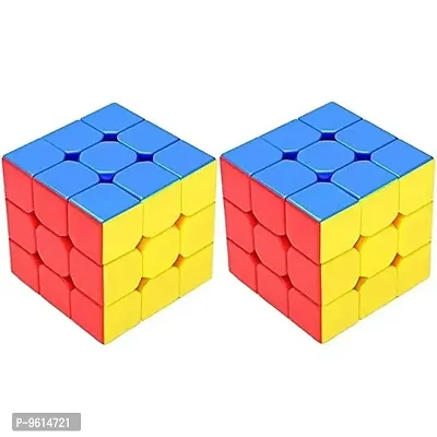 Speed Cube 3X3X3 For Kids And Adults,Multicolor (2 Pcs)-thumb0