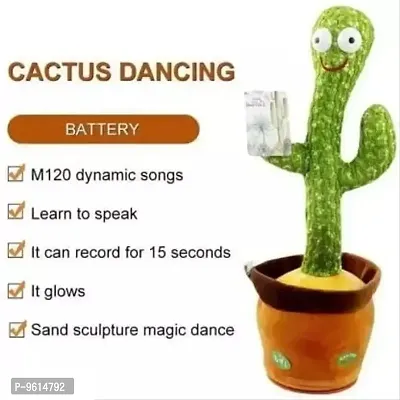 Dancing Cactus Talking Toy, Cactus Plush Toy (Cactus Toy) (Pack Of 1)-thumb4