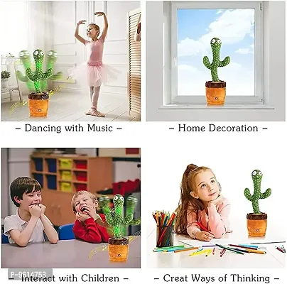 Dancing Cactus Talking Toy, Cactus Plush Toy (Cactus Toy) (Pack Of 1)-thumb0