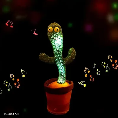 Dancing Cactus Talking Toy, Cactus Plush Toy (Cactus Toy) (Pack Of 1)-thumb0
