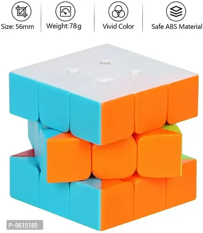 3X3X3 Speed Cube High Staybility Sticker Less Smooth Swing For Faster Movement (1 Pieces)