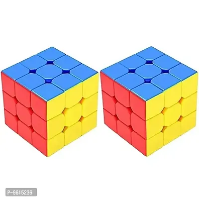 Speed Cube 3X3X3 For Kids And Adults,Multicolor (2 Pcs)
