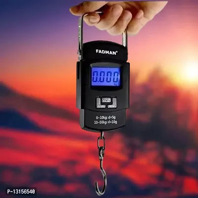 Electronic Portable Fishing Hook Type Digital Led Screen Luggage Weighing Scale- 50 Kg / 110 LB Pack Of 1-thumb0