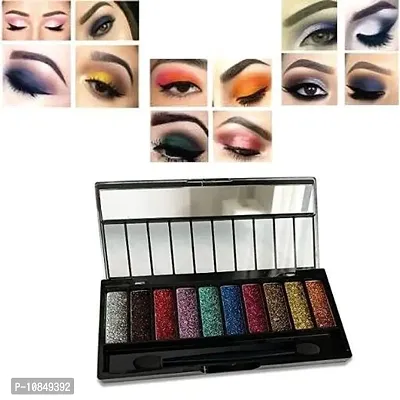 10 Color Glitter Eyeshadow Palette Glitter Eyeshadow Palette Glitter Powder Eyeshadow Palette Color Glitter  Multicolor Shimmery Finish