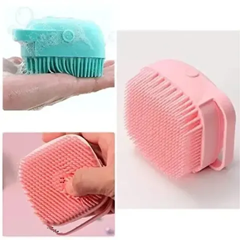 Silicone Soft Bath Body Brush with Shampoo Dispenser