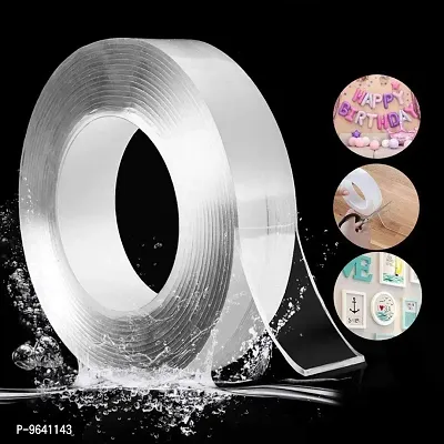 DOUBLE SIDED SILICON IVY MAGIC REUSABLE  WASHABLE WATERPRROF FOR HEAVY DUTY MULTIPURPOSE MOUNTING ADHESIVE TAPE 30MM  2MM THICKNESS  pack of 1-thumb0