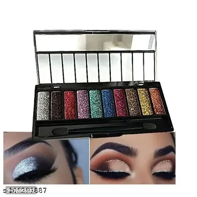 10 Color Glitter Eyeshadow Palette Glitter Eyeshadow Palette Glitter Powder Eyeshadow Palette Color Glitter  Multicolor Shimmery Finish