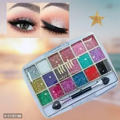 Trendy 18 Color Glitter Eye Shadow Fabulous Palette Professional Collection Full Waterproof And Smudg Proof Pack Of 1