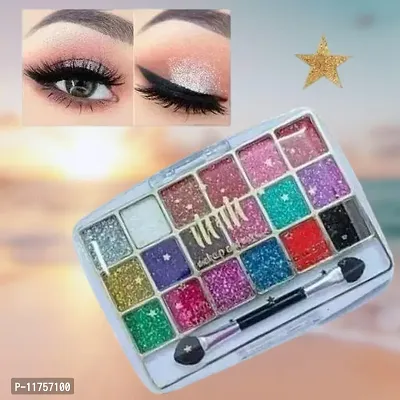 Trendy 18 Color Glitter Eye Shadow Fabulous Palette Professional Collection Full Waterproof And Smudg Proof Pack Of 1-thumb0