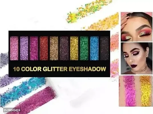 10 Color Glitter Eyeshadow Palette Glitter Eyeshadow Palette Glitter Powder Eyeshadow Palette Color Glitter  Multicolor Shimmery Finish