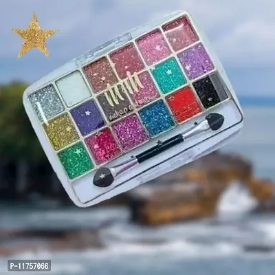 Trendy 18 Color Glitter Eyeshadow Pack Of 1