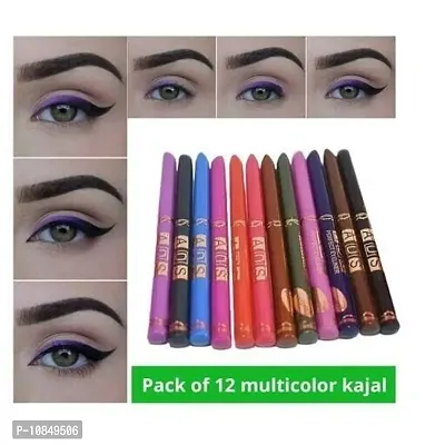 High - Coverange Ads Waterproof Excellent Multicolor Kajal Pack Of 14