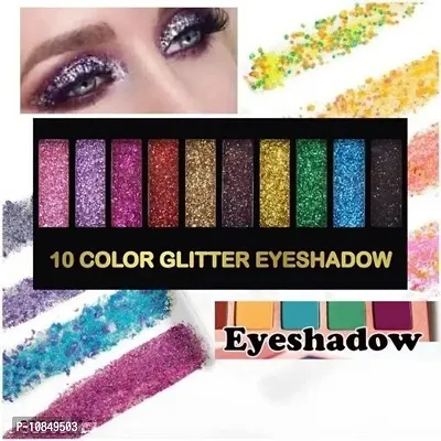 10 Color Glitter Eyeshadow Palette Glitter Eyeshadow Palette Glitter Powder Eyeshadow Palette Color Glitter  Multicolor Shimmery Finish