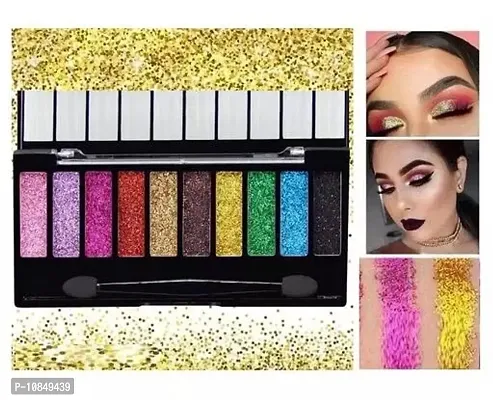 10 Color Glitter Eyeshadow Palette Glitter Eyeshadow Palette Glitter Powder Eyeshadow Palette Color Glitter  Multicolor Shimmery Finish