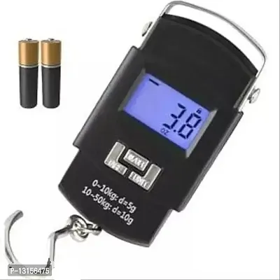 Electronic Portable Fishing Hook Type Digital Led Screen Luggage Weighing Scale- 50 Kg / 110 LB Pack Of 1-thumb0