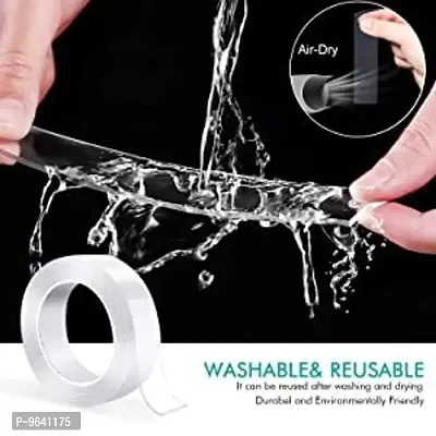 DOUBLE SIDED SILICON IVY MAGIC REUSABLE  WASHABLE WATERPRROF FOR HEAVY DUTY MULTIPURPOSE MOUNTING ADHESIVE TAPE 30MM  2MM THICKNESS  pack of 1