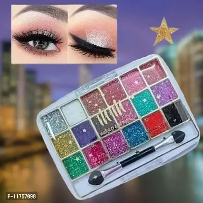 Trendy 18 Color Glitter Eyeshadow Pack Of 1