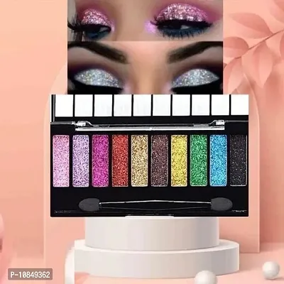 10 Color Glitter Eyeshadow Palette Glitter Eyeshadow Palette Glitter Powder Eyeshadow Palette Color Glitter  Multicolor Shimmery Finish