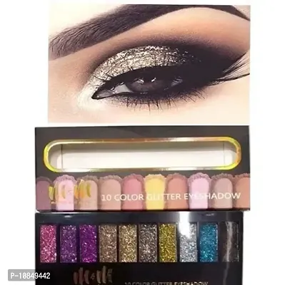 10 Color Glitter Eyeshadow Palette Glitter Eyeshadow Palette Glitter Powder Eyeshadow Palette Color Glitter  Multicolor Shimmery Finish