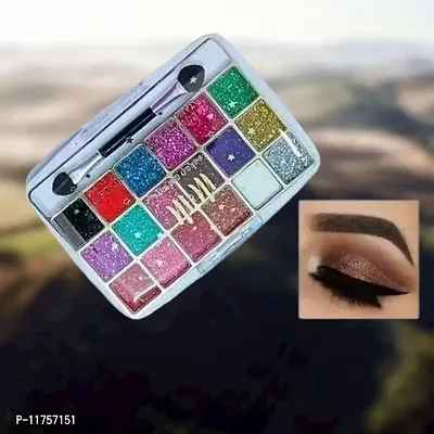 Trendy 18 Color Glitter Eyeshadow Pack Of 1