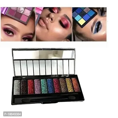 10 Color Glitter Eyeshadow Palette Glitter Eyeshadow Palette Glitter Powder Eyeshadow Palette Color Glitter  Multicolor Shimmery Finish