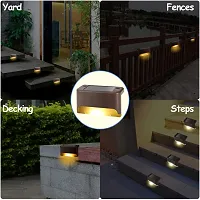 Solar Lights Outdoor Solar Deck Lights Waterproof Solar Fence Lights LED Stair Lights for Stair Fence Deck Patio Post Railing Pool Pathway, Warm White Pack of 4-thumb2