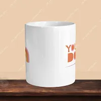 Ceramic White Coffee Mug With Keychain 330ml-thumb1