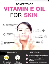 Vitamin E Capsules Facial Oil 60 Soft Gel Capsule Vitamin E Face Glowing, Skin Whitening Eyes for Acne Scars, Wrinkles, Moisturizer, Dark Circles Pack Of 1 + aloevera lipbalm Pack Of 1-thumb1