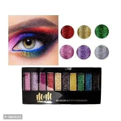 10 Color Glitter Eyeshadow Palette Glitter Eyeshadow Palette Glitter Powder Eyeshadow Palette Color Glitter  Multicolor Shimmery Finish