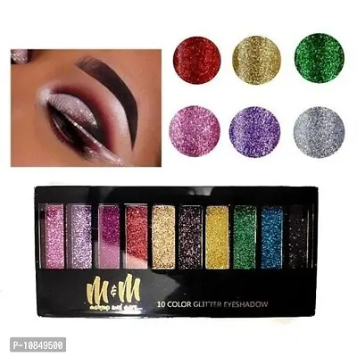 10 Color Glitter Eyeshadow Palette Glitter Eyeshadow Palette Glitter Powder Eyeshadow Palette Color Glitter  Multicolor Shimmery Finish