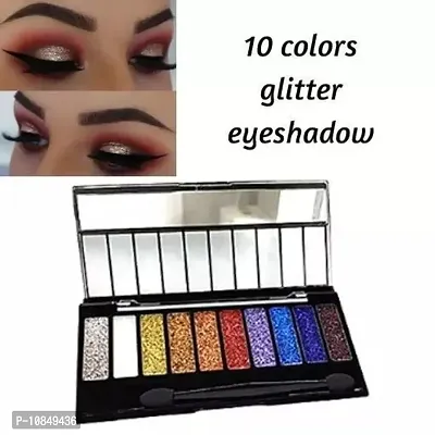 10 Color Glitter Eyeshadow Palette Glitter Eyeshadow Palette Glitter Powder Eyeshadow Palette Color Glitter  Multicolor Shimmery Finish