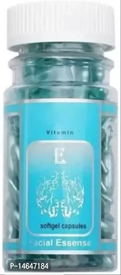 Vitamin E Capsules Facial Oil 60 Soft Gel Capsule Vitamin E Face Glowing, Skin Whitening Eyes for Acne Scars, Wrinkles, Moisturizer, Dark Circles Pack Of 1