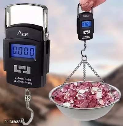 Electronic Portable Fishing Hook Type Digital Led Screen Luggage Weighing Scale- 50 Kg / 110 LB Pack Of 1