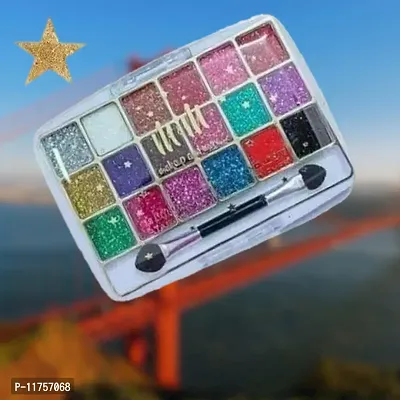 Trendy 18 Color Glitter Eye Shadow Fabulous Palette Professional Collection Full Waterproof And Smudg Proof Pack Of 1