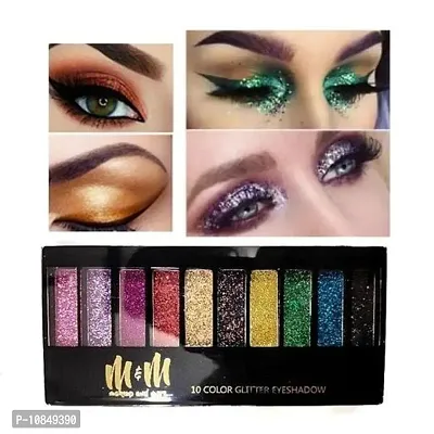 10 Color Glitter Eyeshadow Palette Glitter Eyeshadow Palette Glitter Powder Eyeshadow Palette Color Glitter  Multicolor Shimmery Finish