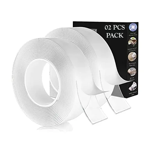 Double Sided Tape Heavy Duty   Multipurpose Removable Traceless Mounting Adhesive Tape for Walls Strong Sticky Strips Grip Tape tap  pack of 1
