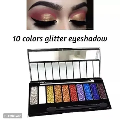 10 Color Glitter Eyeshadow Palette Glitter Eyeshadow Palette Glitter Powder Eyeshadow Palette Color Glitter  Multicolor Shimmery Finish