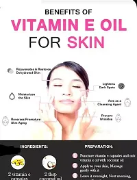 Vitamin E Capsules Facial Oil 60 Soft Gel Capsule Vitamin E Face Glowing, Skin Whitening Eyes for Acne Scars, Wrinkles, Moisturizer, Dark Circles Pack Of 4-thumb1